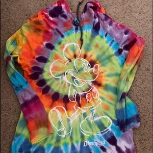 Tie Dye Disney Pull Over w/ Hood NEW